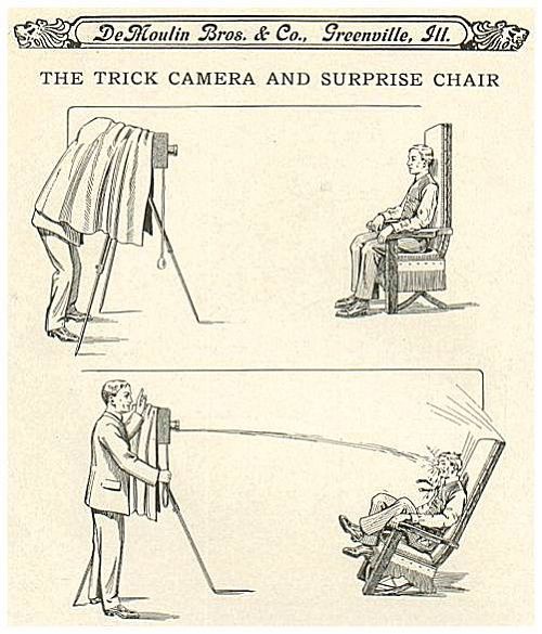 Arrangement with Trick Camera and Surprise Chair.
