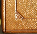 Beautiful fleur-de-lis leather embossing.