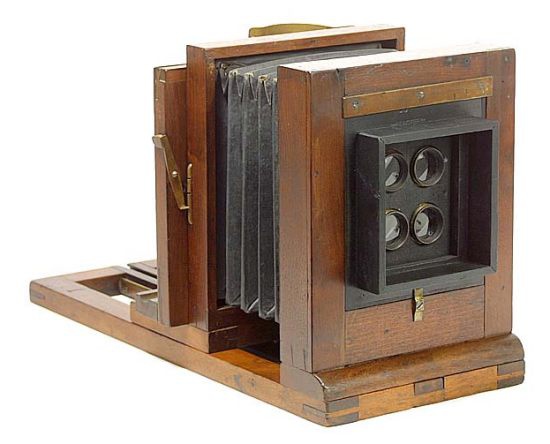 John Stock wetplate camera box, late 1860s