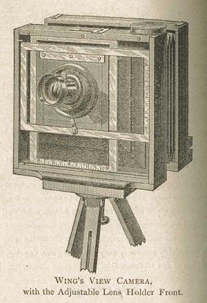 Catalogue illustration of Wing's View Camera.